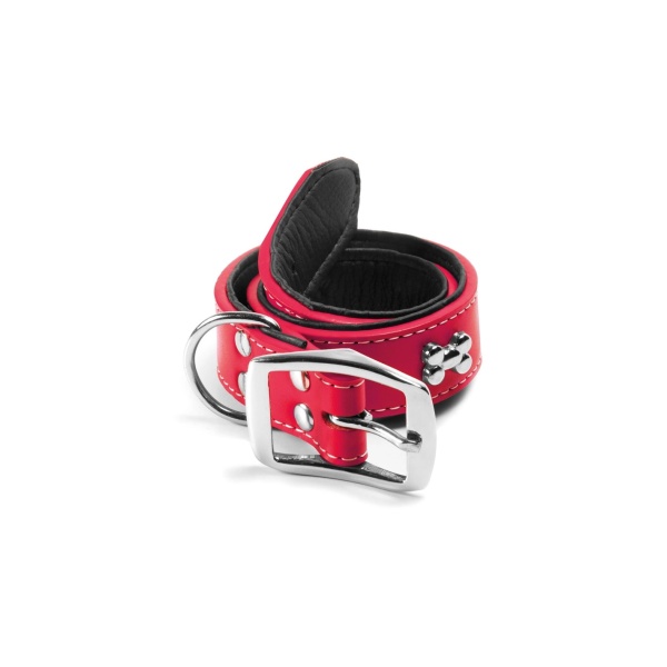 3555.70R Δερμάτινο περιλαίμιο με κόκκαλα - Κόκκινο