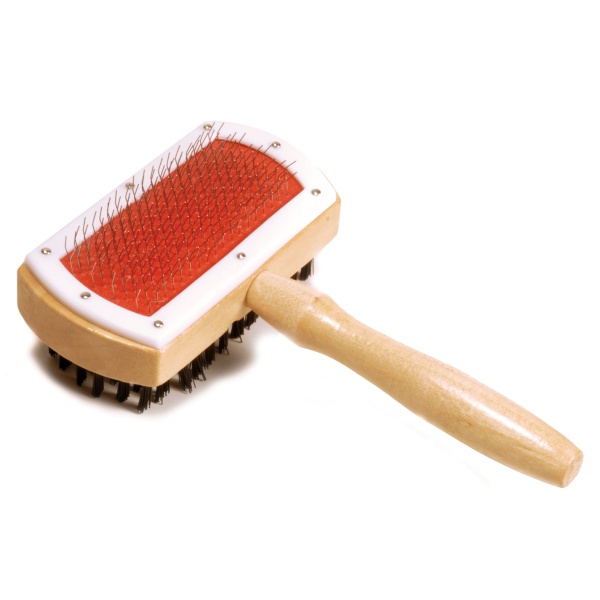 5686 Ξύλινη βούρτσα διπλής όψης.
